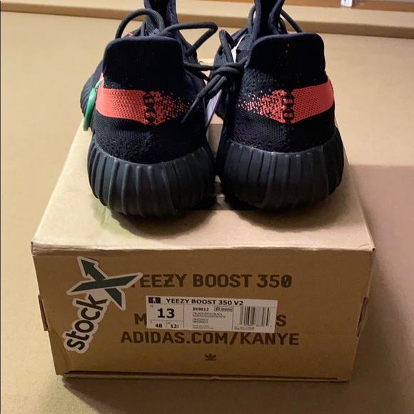 adidas yeezy boost 350 v2 core black red mens
